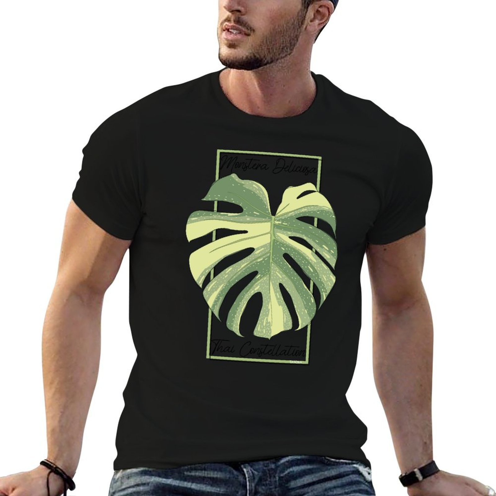 Monstera Thai Constellation - Camiseta Monstera Thai Constellation Botanical Stamp,