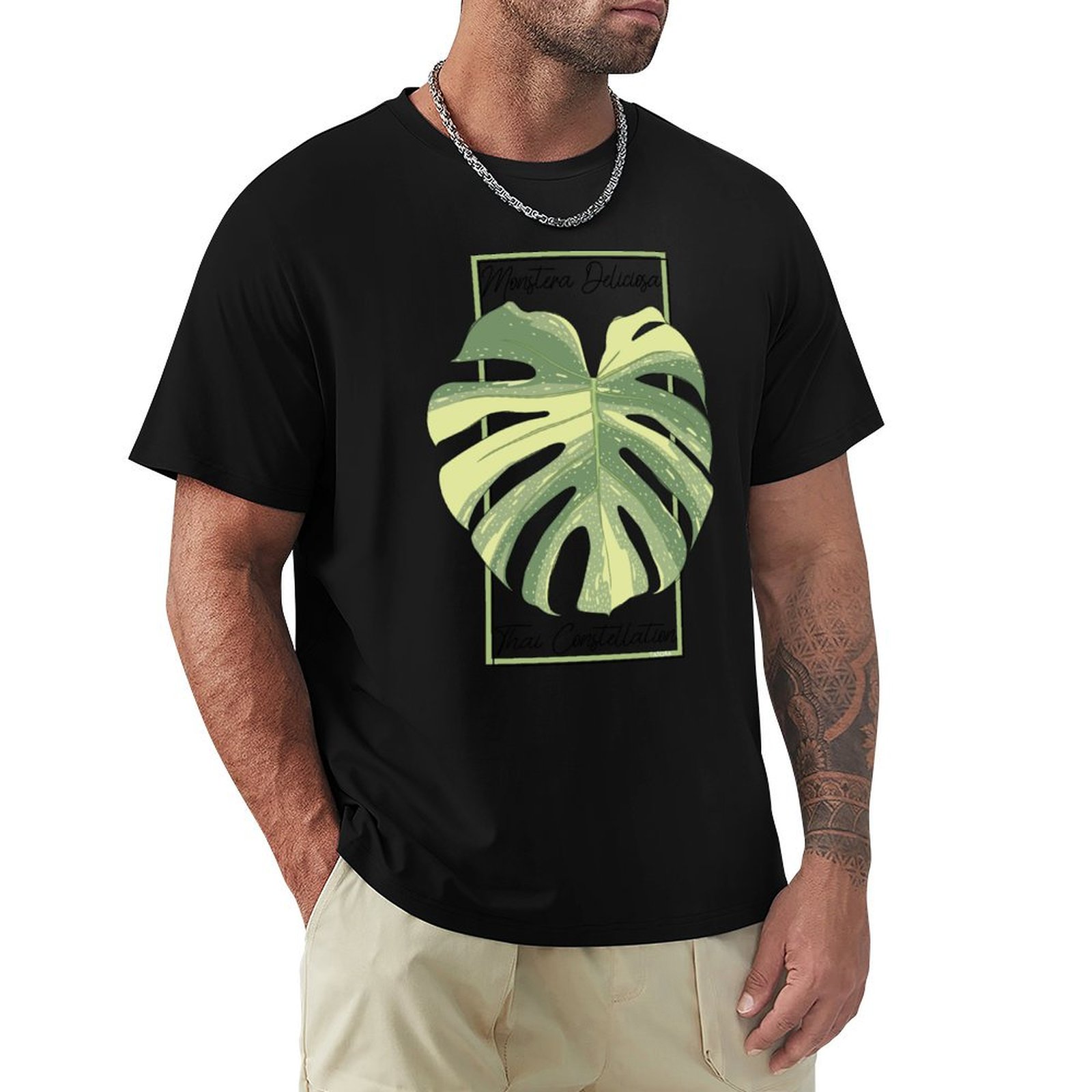 Monstera Thai Constellation - Camiseta Monstera Thai Constellation Botanical Stamp,