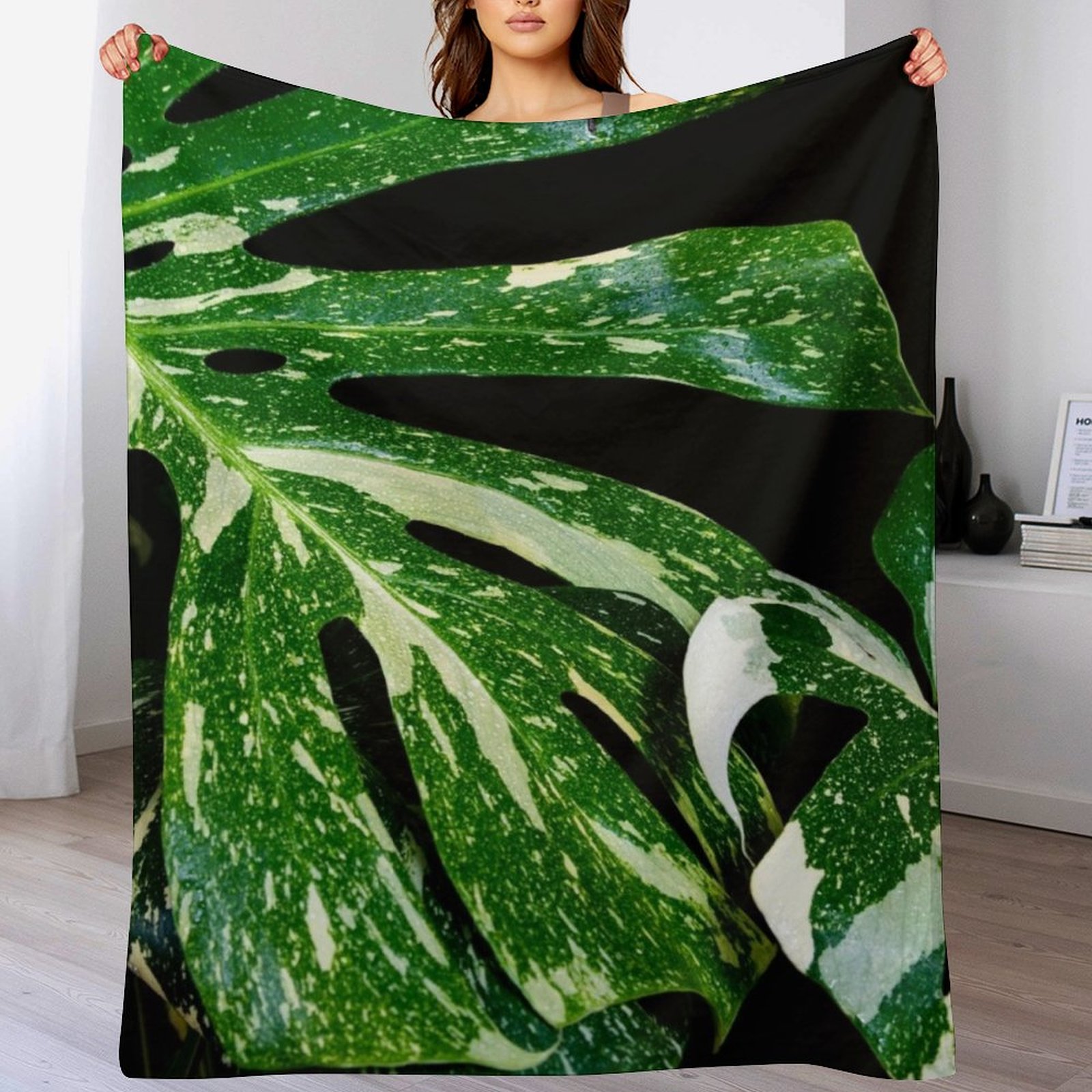 Manta de felpa suave Monstera  - Monstera Thai Constellation reseña y precio